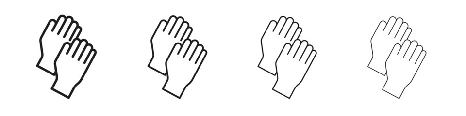 Gloves icon. Simple graphic element set
