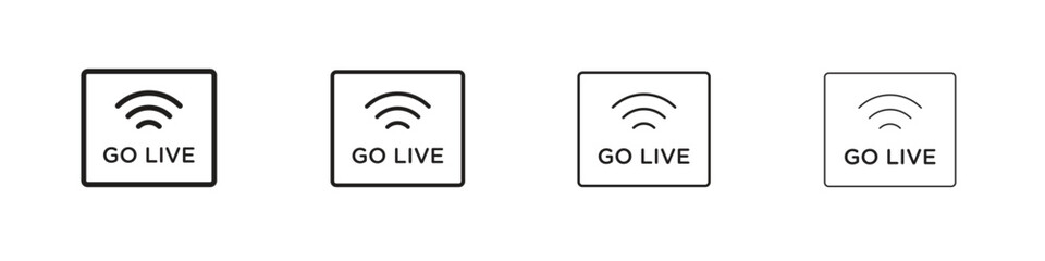 Go live icon. Simple graphic element set