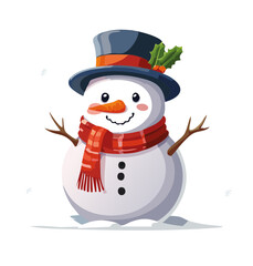 cheerful Christmas snowman
