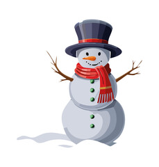 cheerful Christmas snowman

