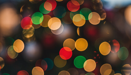 Colorful Christmas Bokeh Lights