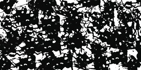 Fototapeta premium Rough, scratch, splatter grunge pattern design brush strokes. Overlay texture. Faded black-white dyed paper texture. Sketch grunge design. Use for poster, cover, banner, mock-up, stickers layout.
