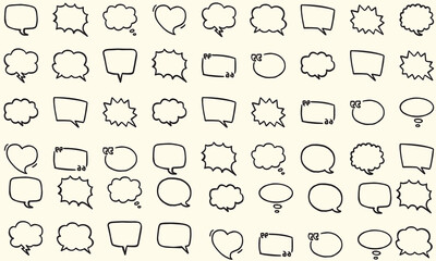 Speech bubble set talk bubble cloud speech bubbles collection vector