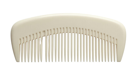 Isolated ivory comb for hair care, classic styling tool for salon or personal use item