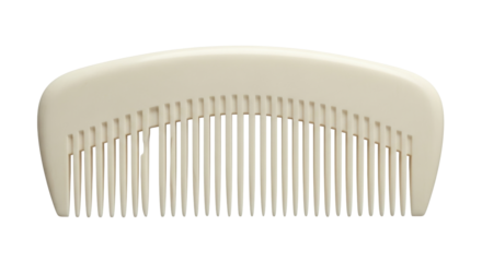 Isolated ivory comb for hair care, classic styling tool for salon or personal use item
