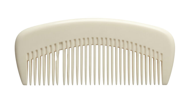Isolated ivory comb for hair care, classic styling tool for salon or personal use item