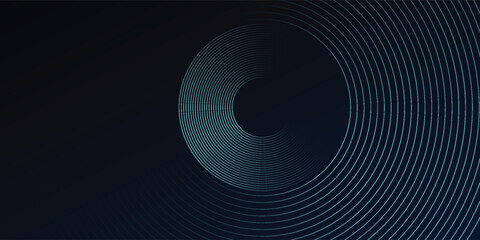 Blue abstract background with glowing circles. illustration vector.