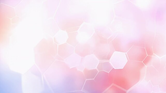 Digital art wallpaper background. abstract geometric background with hexagonal shapes in soft pastel shades of pink, purple.