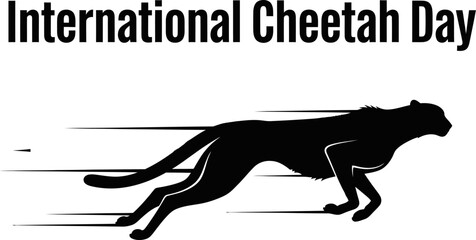 Celebrate International Cheetah Day with this dynamic silhouette capturing the incredible speed and grace of these magnificent big cats in motion.