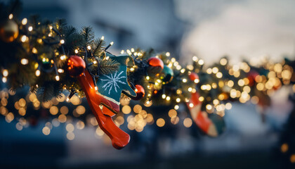Colorful Christmas Bokeh Lights