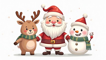 月明かりの中を走るサンタのそり｜Santa Sleigh under the Moonlight