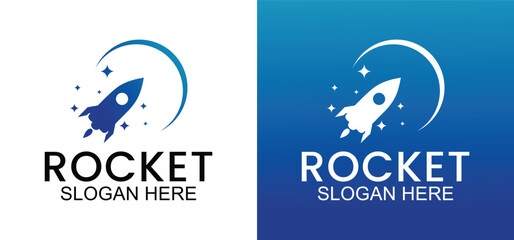 rocket launch logo, rocket vector template for business startup, modern rocket icon for business identity