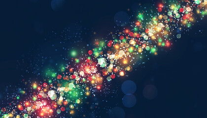 Colorful Christmas Bokeh Lights