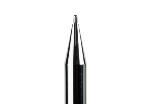 Isolated metal point sharpens to a fine tip, design for precision work, machining or tooling