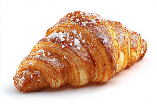 Freshly baked croissant with rich golden layers creating a classic and appetizing bakery look