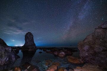 須賀無田海岸の星空