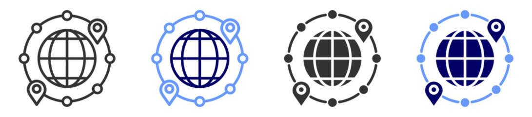 offshoring icon set multiple style