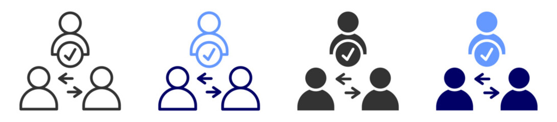 intermediary icon set multiple style