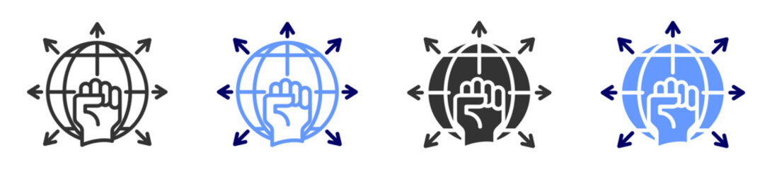 motivations outsourcing icon set multiple style