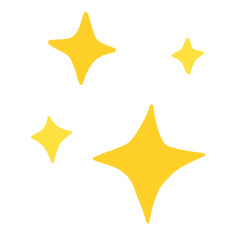 Simple Star Illustration with Sparkle and Glow