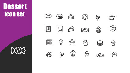 Dessert  icon set.
