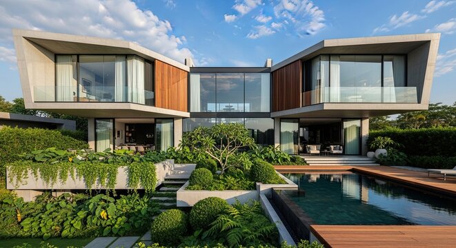 Modern Luxury Tropical Villa Design With Outdoor Pool
