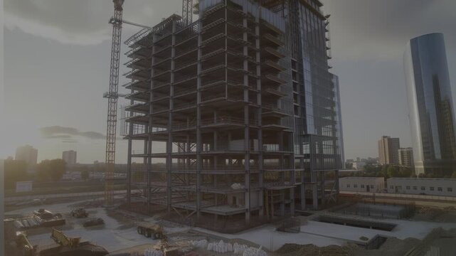 time lapse, building construction 
