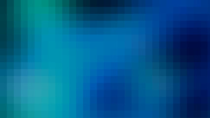 Abstract mosaic pattern of blue and green pixels © SOJIB STUDIO