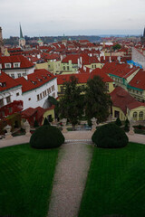 Scenic European Cityscape with Red Rooftops and Historic Architecture View