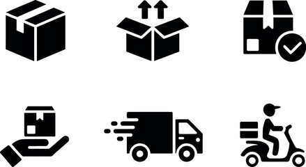 Delivery service icons