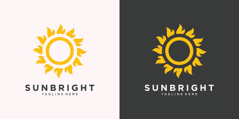 Circle sunbright abstract logo design