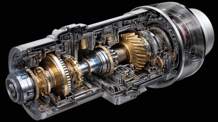 Intricate details of a mechanical device