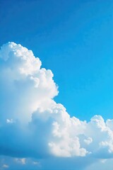 Timelapse of fluffy white clouds flowing across a vibrant blue sky, creating a mesmerizing stream of celestial beauty Perfect for weather, nature, and serenity themes , texture, light
