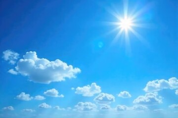 Vast, cloudless expanse of deep blue sky, sun shining brightly, perfect clear day Ideal for backgrounds, travel, nature, serenity , pure, serenity