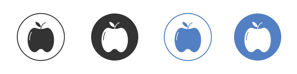 Apple icon pictogram set. Vector icon designs