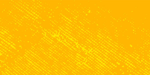 Modern dots halftone yellow color pattern gradient grunge texture background abstract