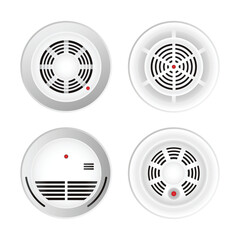 Smoke Detector Fire Alarm Vector Illustration