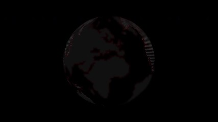 Digital earth rotating, Business scientific global network, animation digital grid data communication. 3d world animate social future technology background Concept. 4K animation - Powered by Adobe