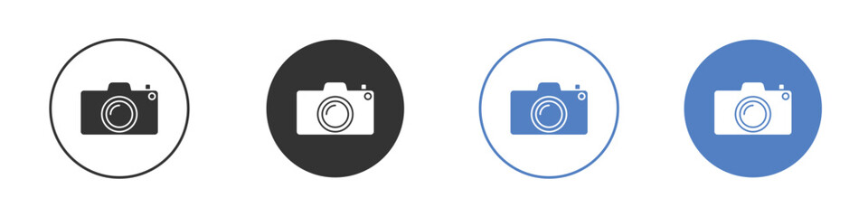 Camera icon pictogram set. Vector icon designs