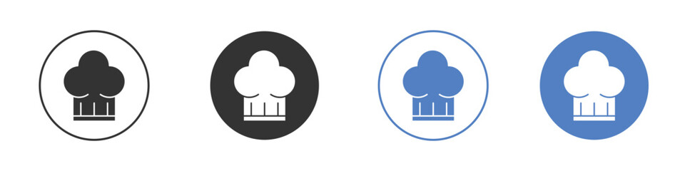 Chef hat icon pictogram set. Vector icon designs