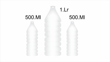 Plastic glass Bottle Design 2067.eps
