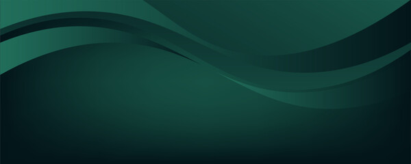Wave dark green digital art and light in middle, design background for element design. vector illustration