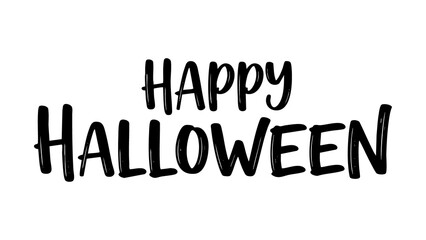 Happy halloween text banner vector illustration