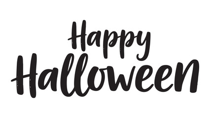 Happy halloween text banner vector illustration