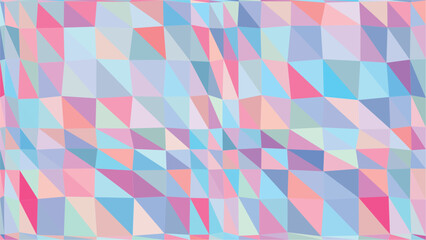 Obraz premium Pastel Triangle Pattern Low Poly Background Vector Texture