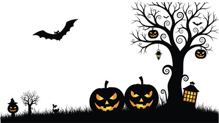 halloween pumpkin art vector illustration