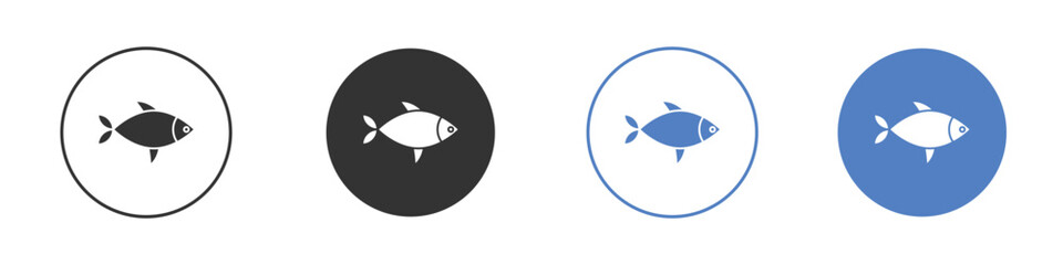 Fish icon pictogram set. Vector icon designs