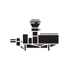 olive crushing color flat icon.