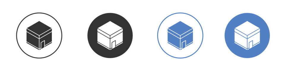Kaaba icon pictogram set. Vector icon designs