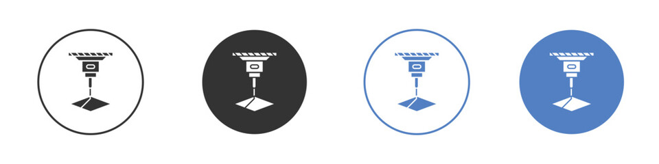 Laser machine icon pictogram set. Vector icon designs